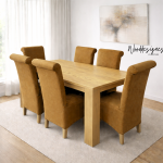 Amon Deluxe 6 Seater Dining Set - Image 4
