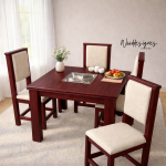 Alvar Retro 4 Seater Dining Set - Image 3