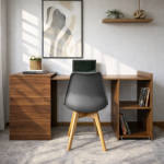 Kimara Space-Saving Foldable Table with Storage Shelves - Image 4