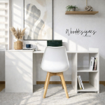 Kimara Space-Saving Foldable Table with Storage Shelves