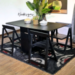 Kola Collapsible 4-Seater Dining Set – Space-Saving Foldable Dining Table