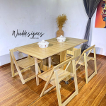 Kola Collapsible 4-Seater Dining Set – Space-Saving Foldable Dining Table - Image 3